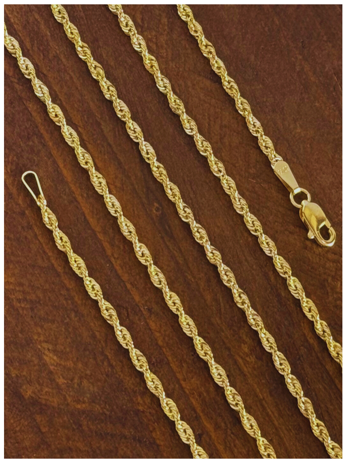 10K GOLD CUT ROPE CHAIN