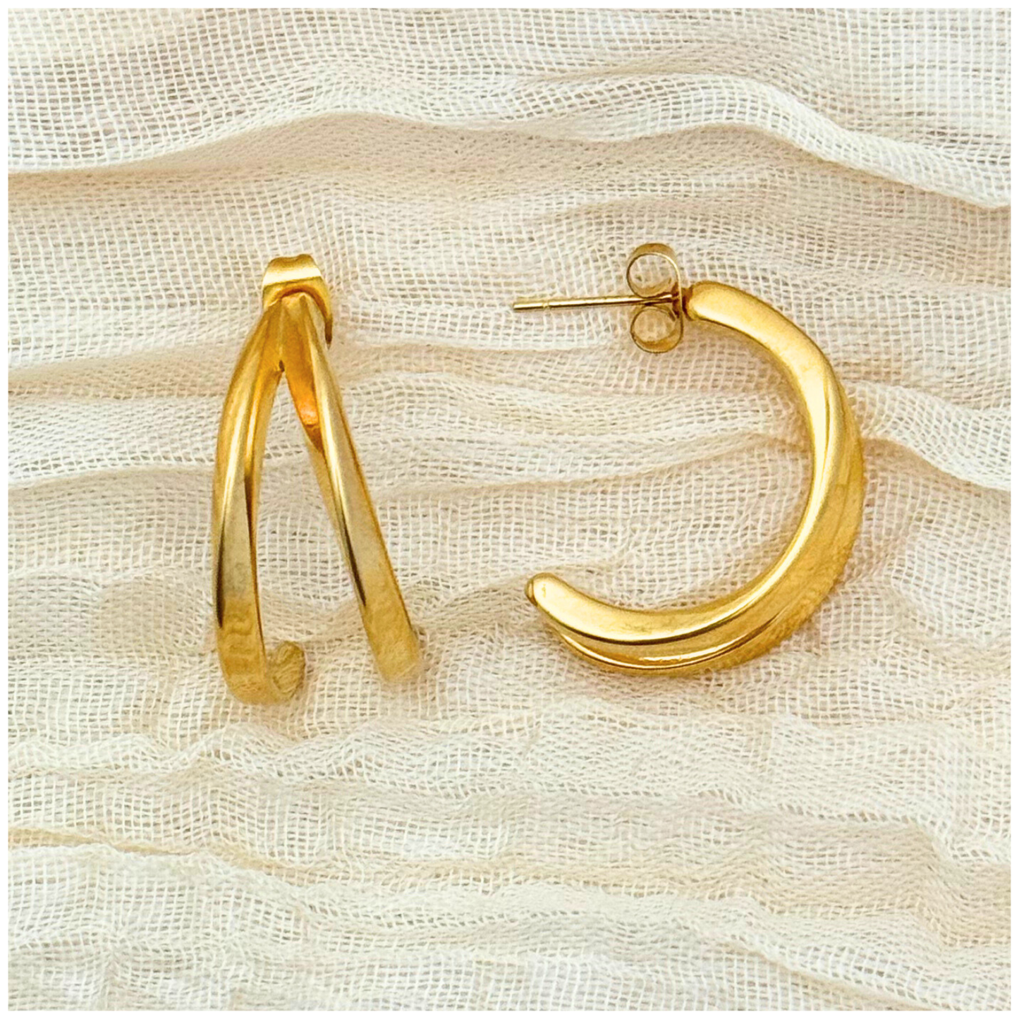 ARETE DOS BARRAS MEDIO ACERO DORADO