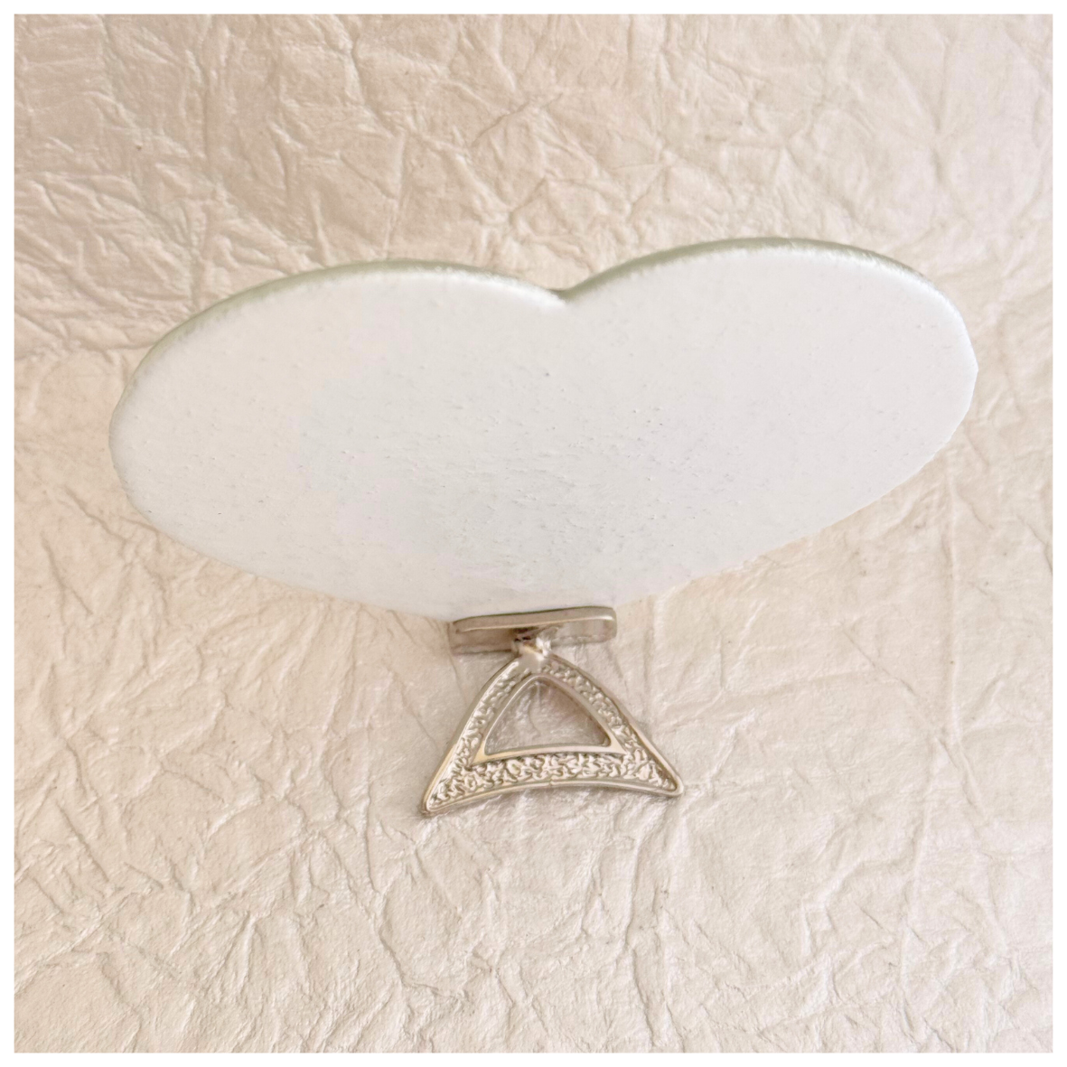 CORAZON PRIMERA COMUNION EN MURANO Y PLATA