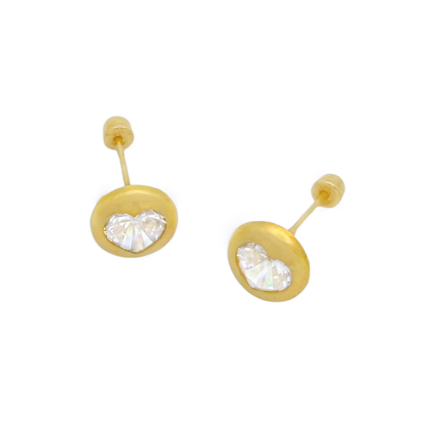 BROQUEL BISEL CORAZON 6MM ORO 10K
