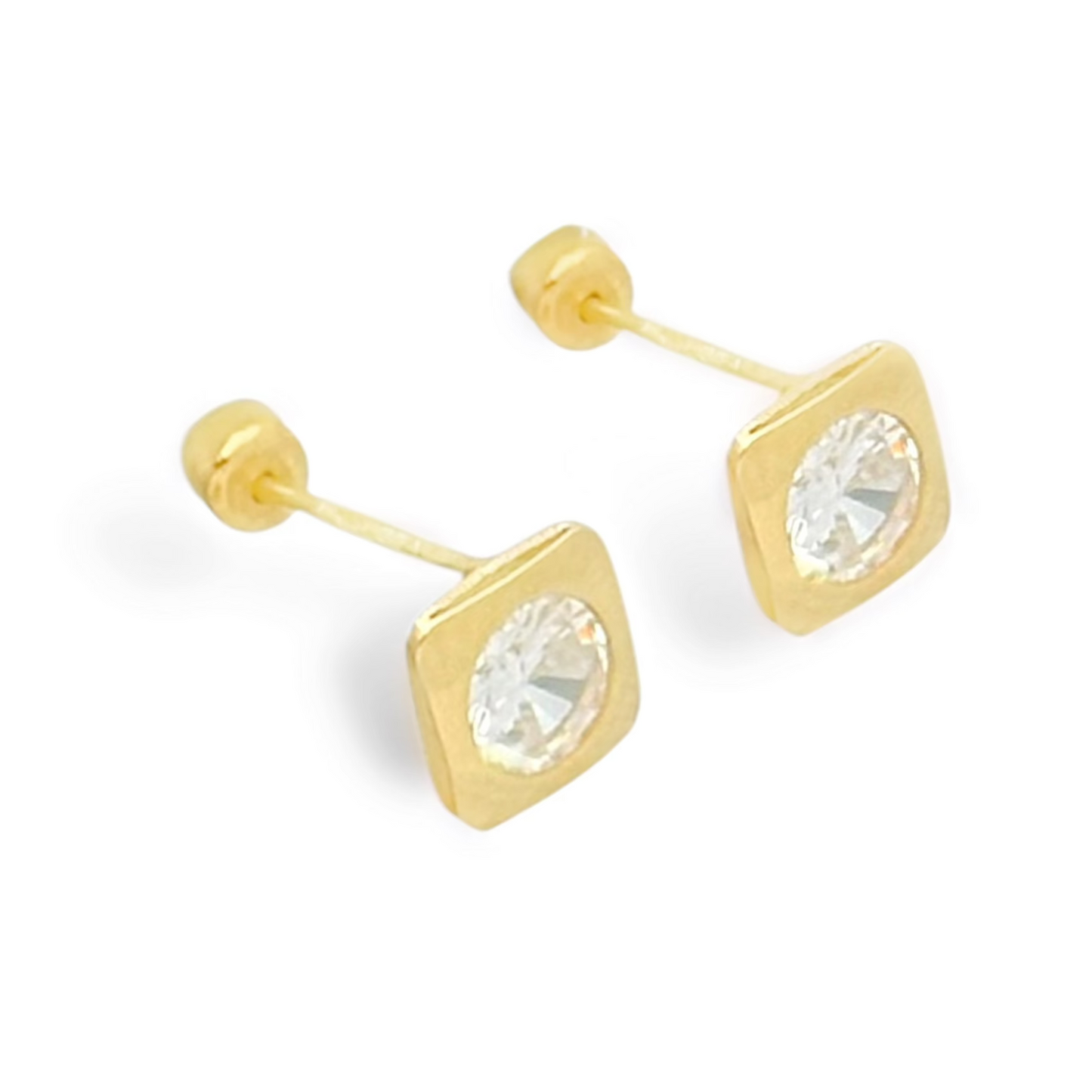BROQUEL CUADRO BISEL ORO 10K