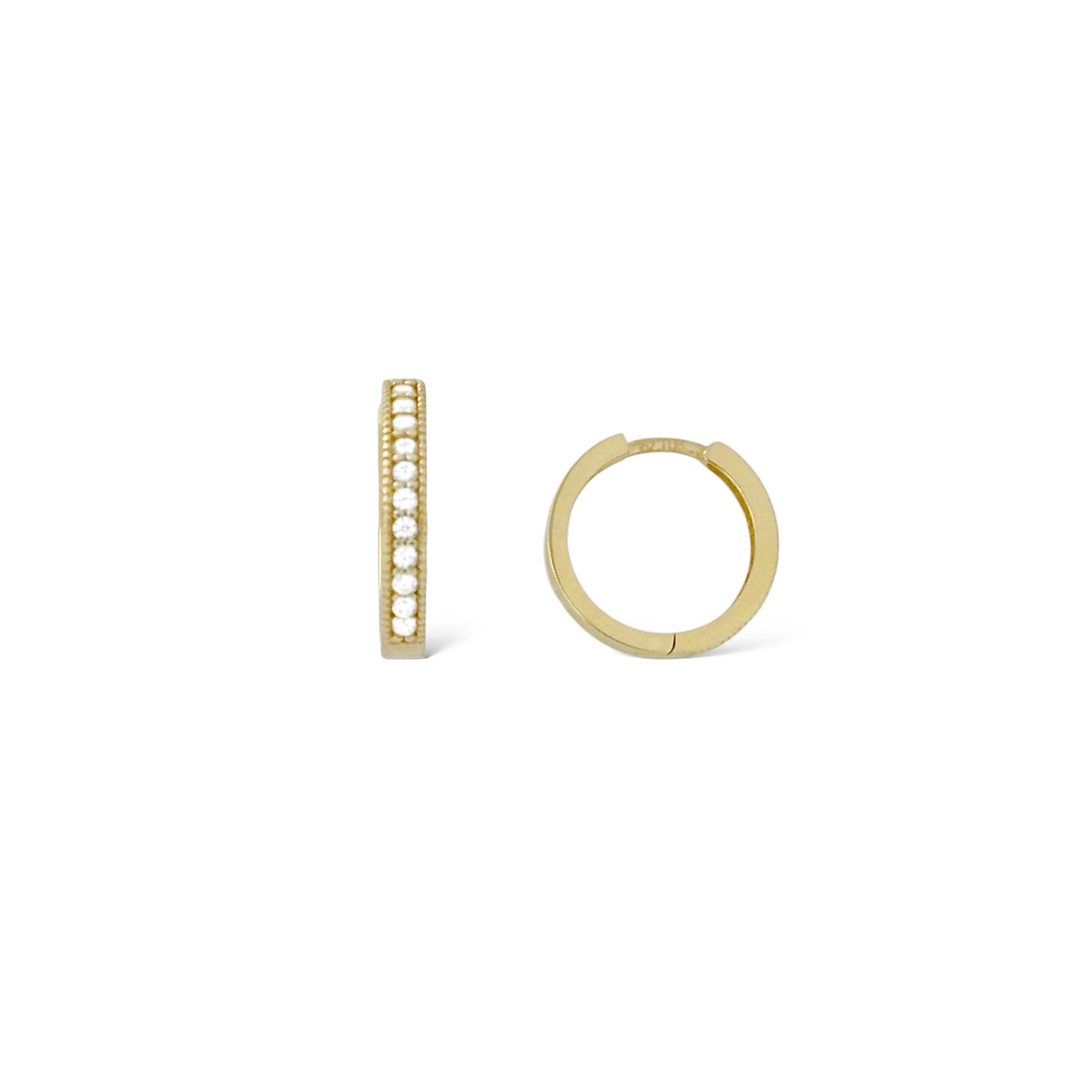 HUGIE LINEA PAVE ZIRCONIA ORO 10K