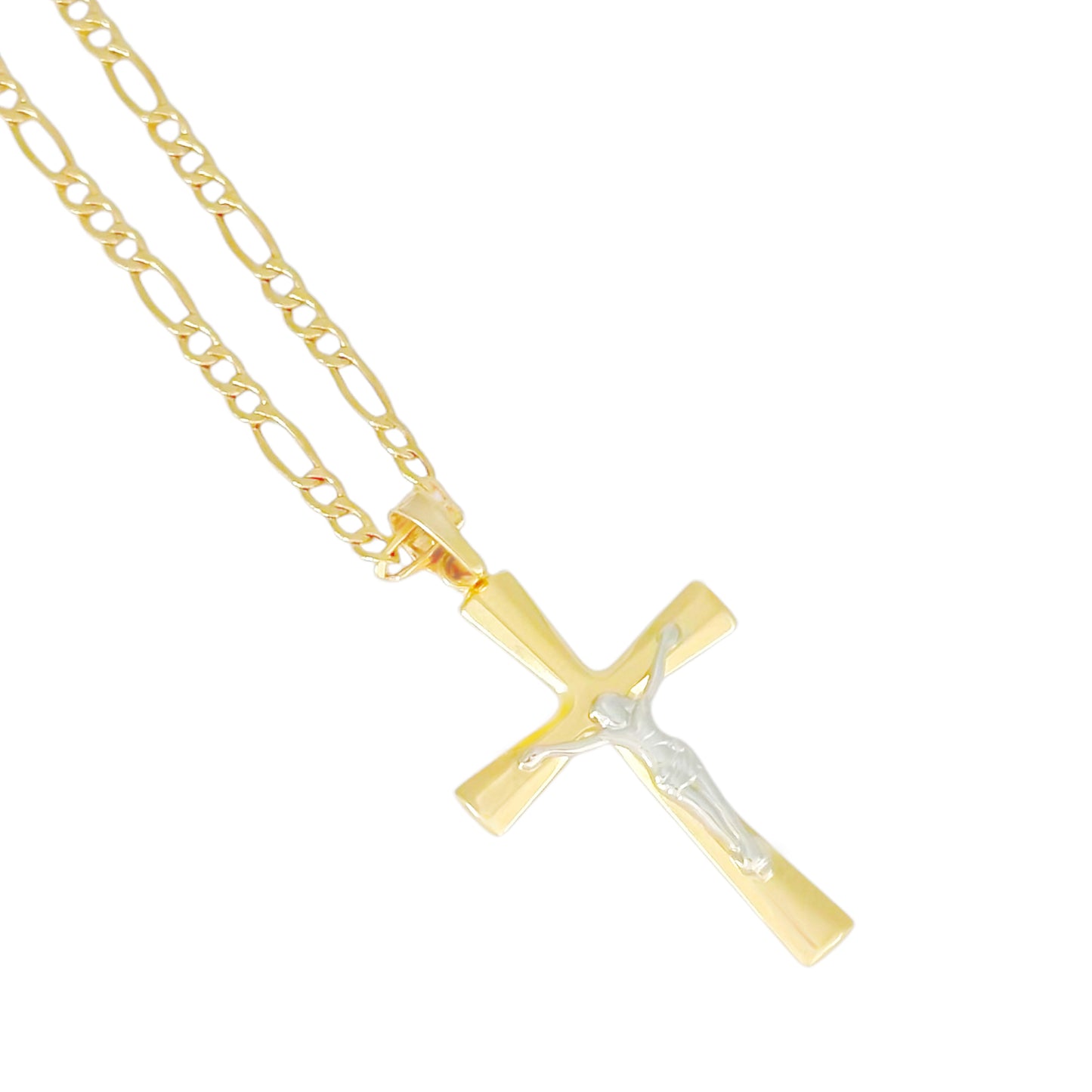 COLLAR FIGARO CRISTO CRUZ LISA PD ORO 14K