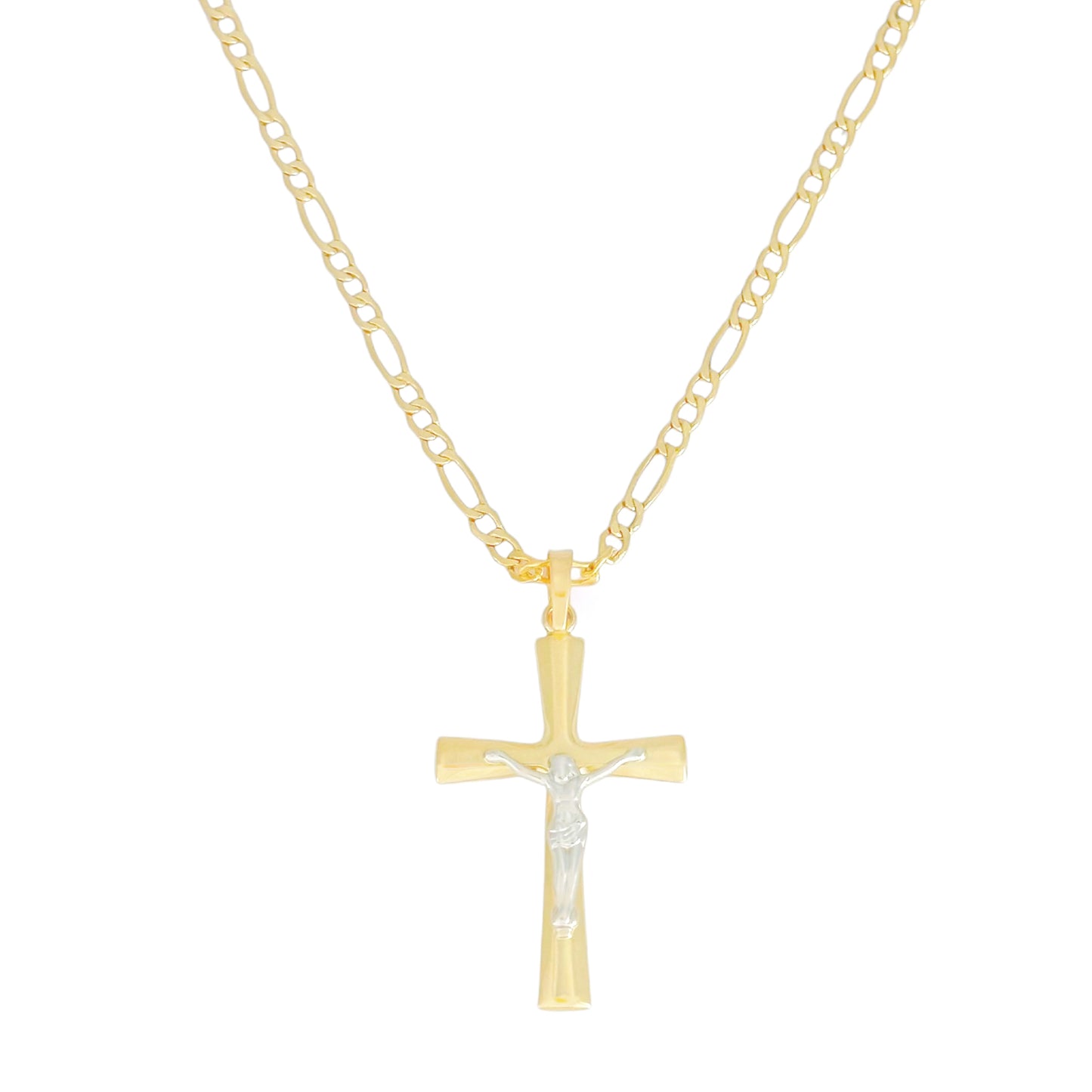 COLLAR FIGARO CRISTO CRUZ LISA PD ORO 14K