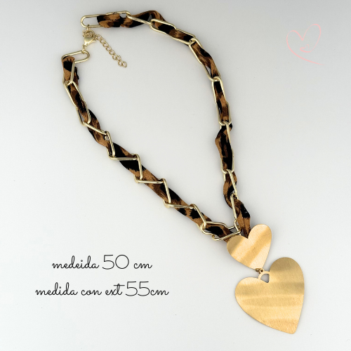 GARGANTILLA CORAZON ACERO DORADO