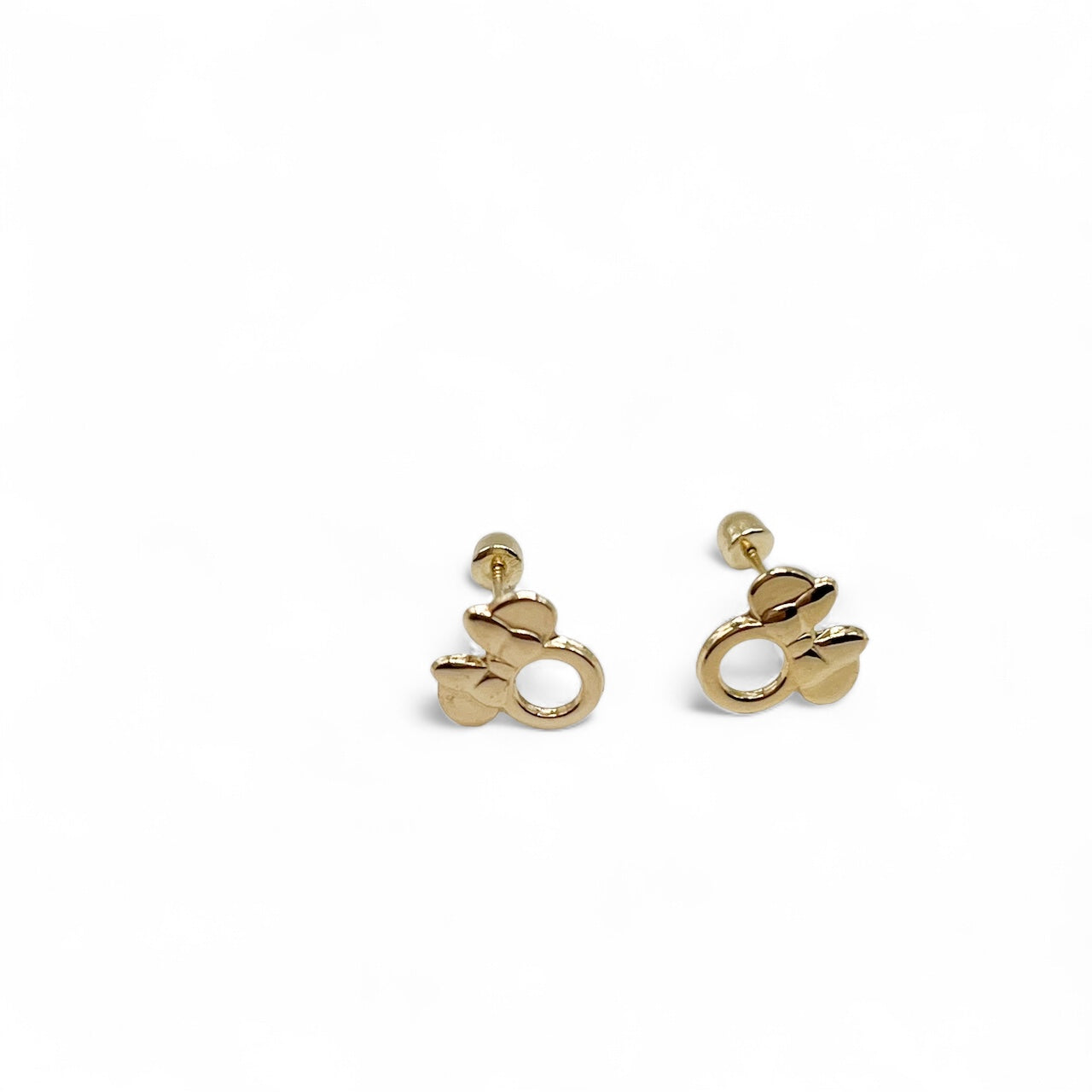 BROQUEL MINNIE CONTORNO LISO ORO 10K DISNEY