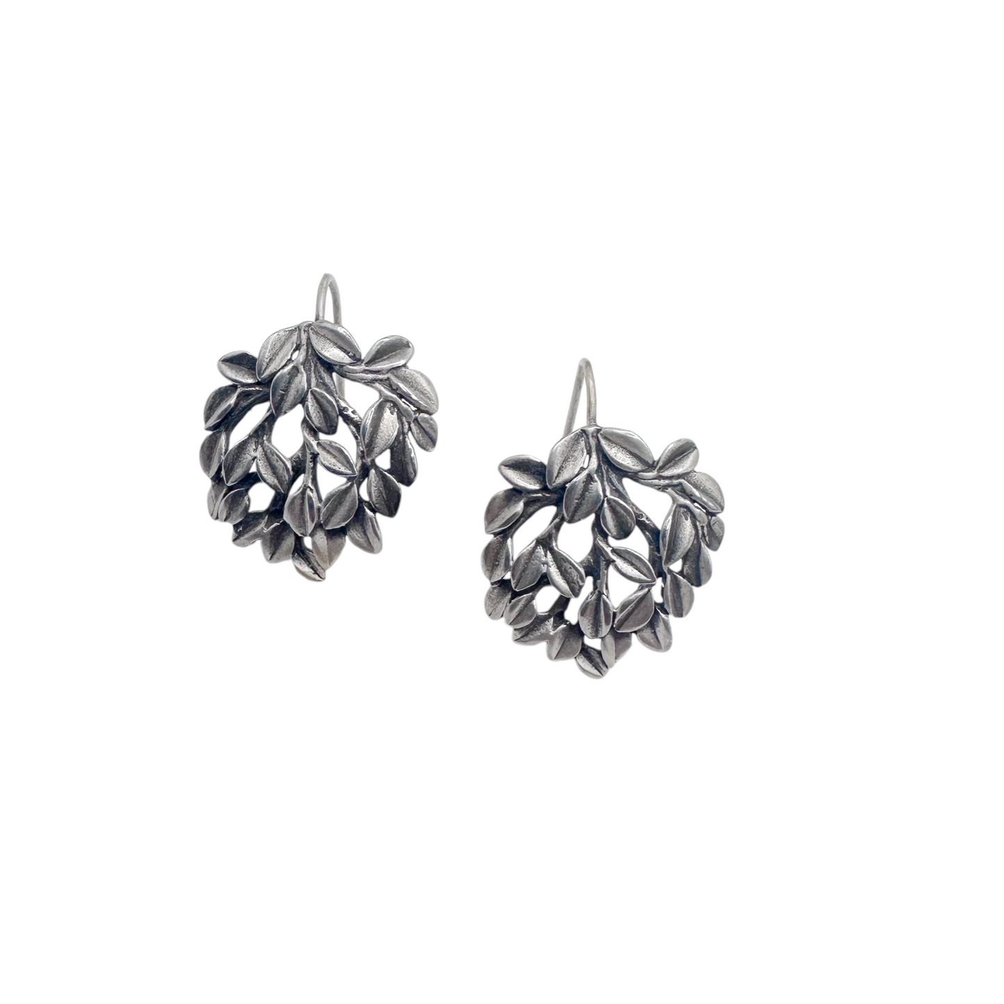ARETE ARBOL HOJAS PLATA .925