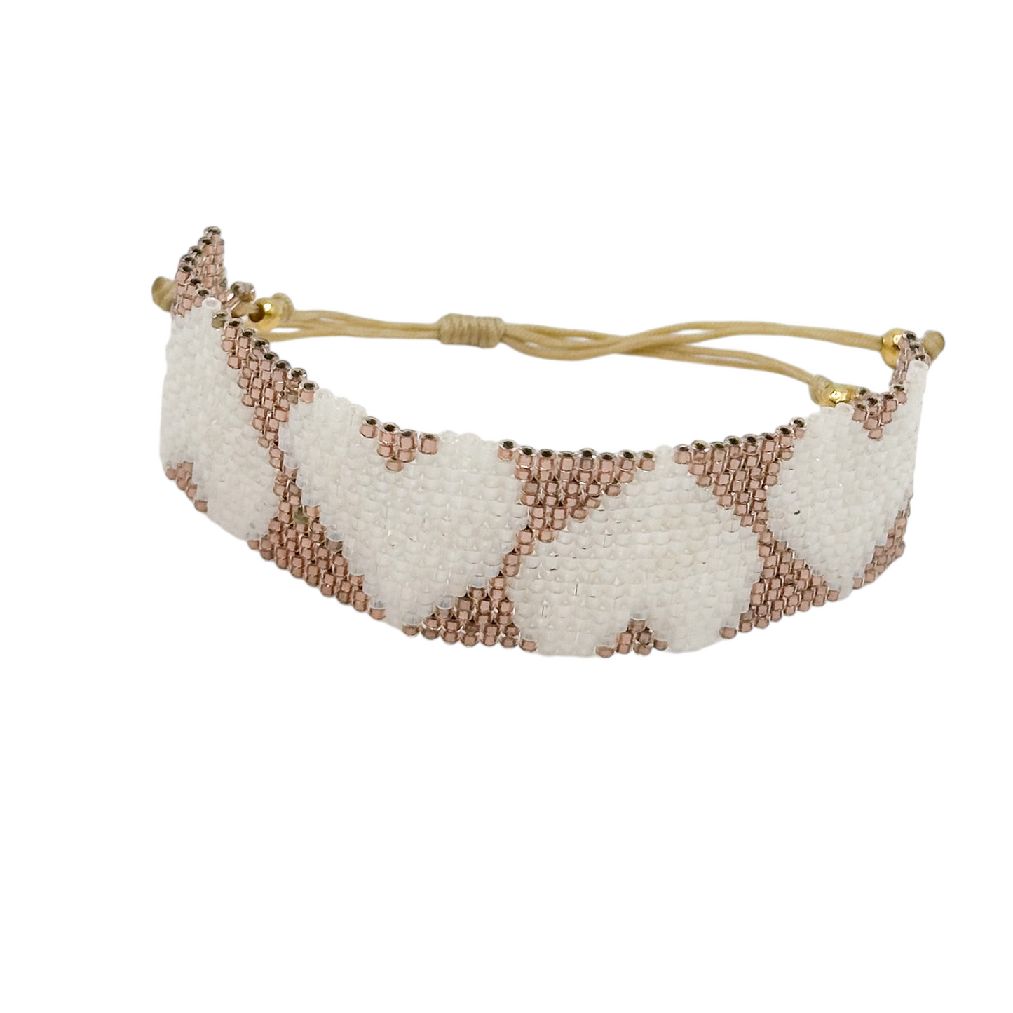 PULSERA CHAQUIRA CORAZONES TEJIDO HUICHOL