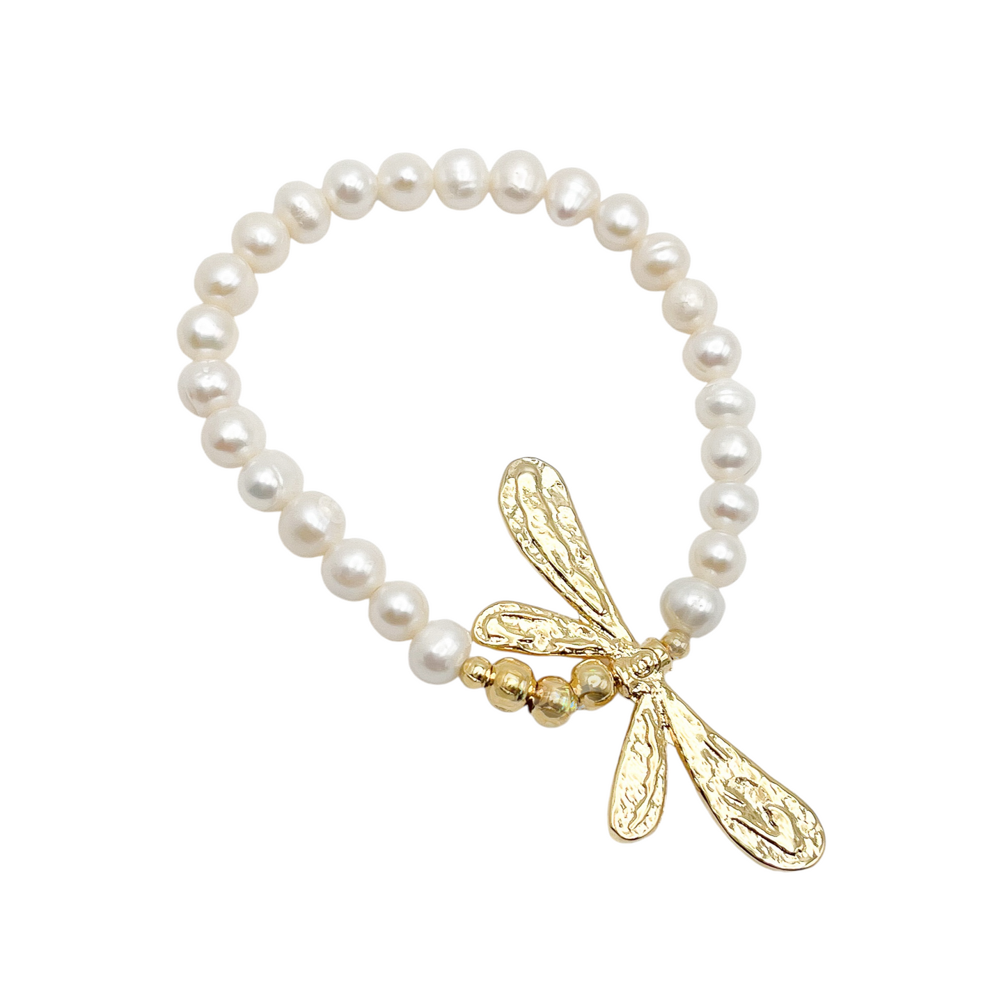 PULSERA LIBELULA PERLA CHAPA