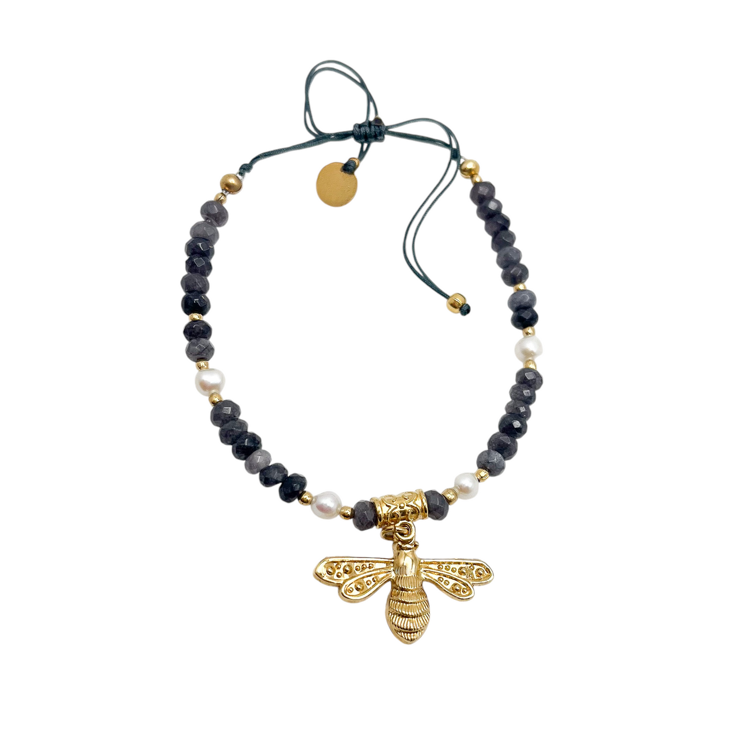 PULSERA ABEJA P.N. PERLA CHAPA