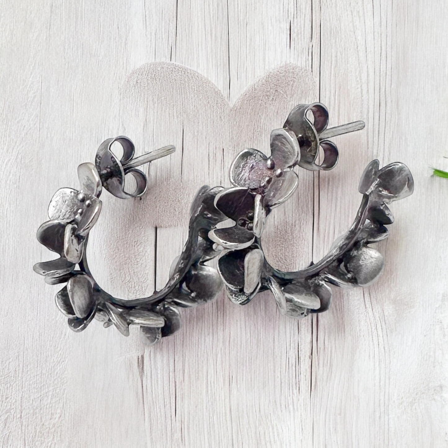 ARETE FLORES PLATA .925