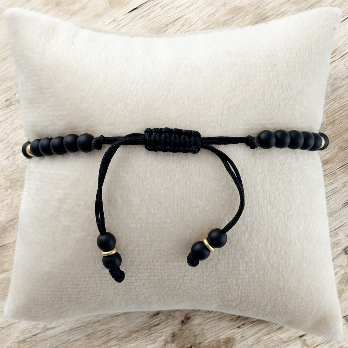 PULSERA MEDALLA SAN BENITO 1 ORO 10K PIEDRA N