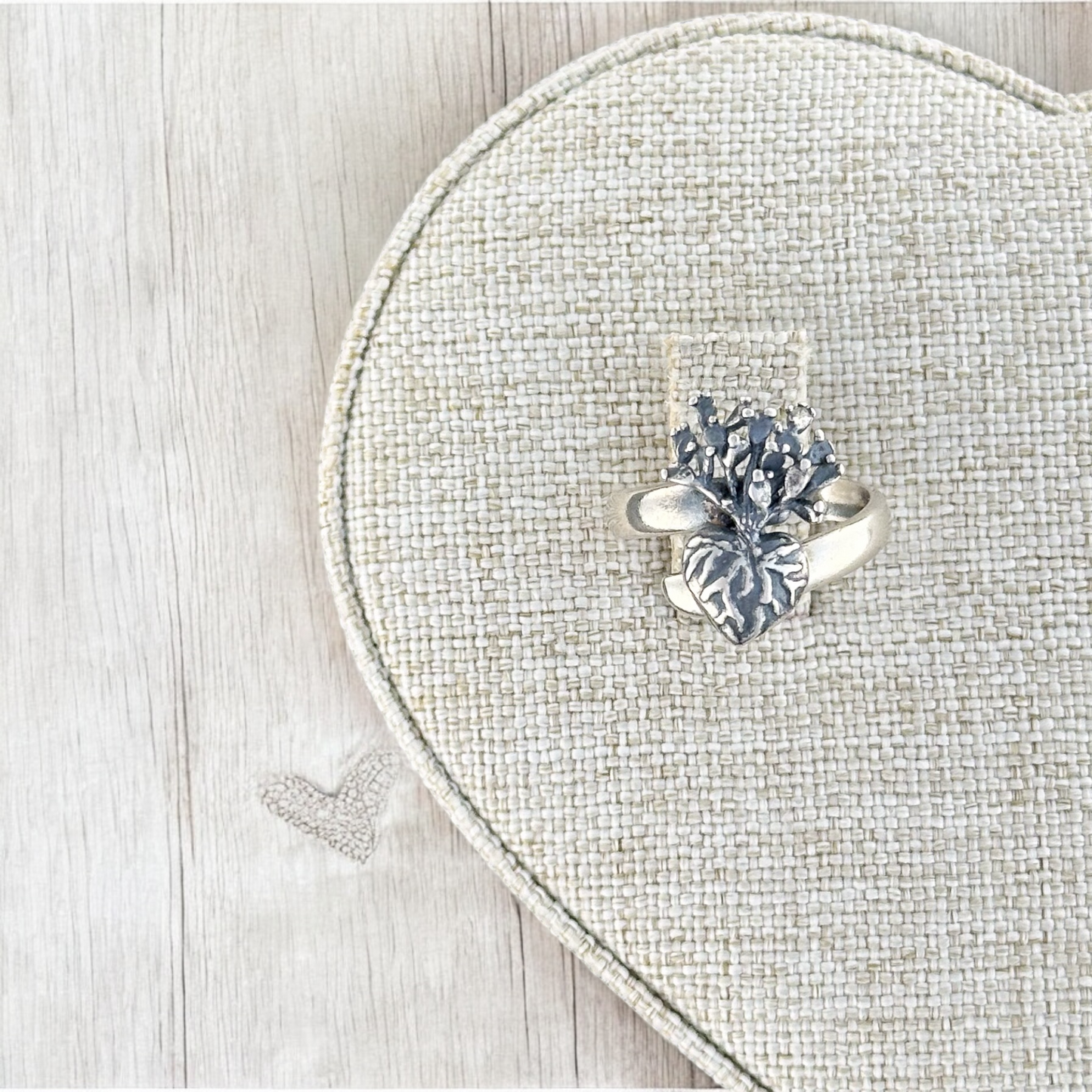 ANILLO CORAZON NOPAL PLATA .925