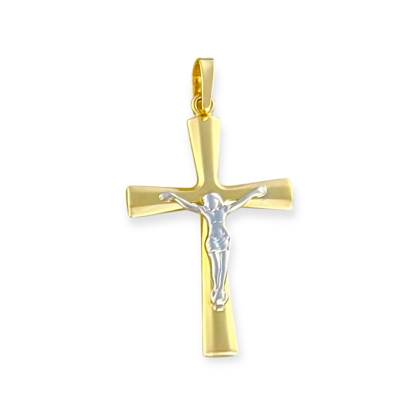 PLAIN CROSS CHRIST PENDANT PD 14K GOLD