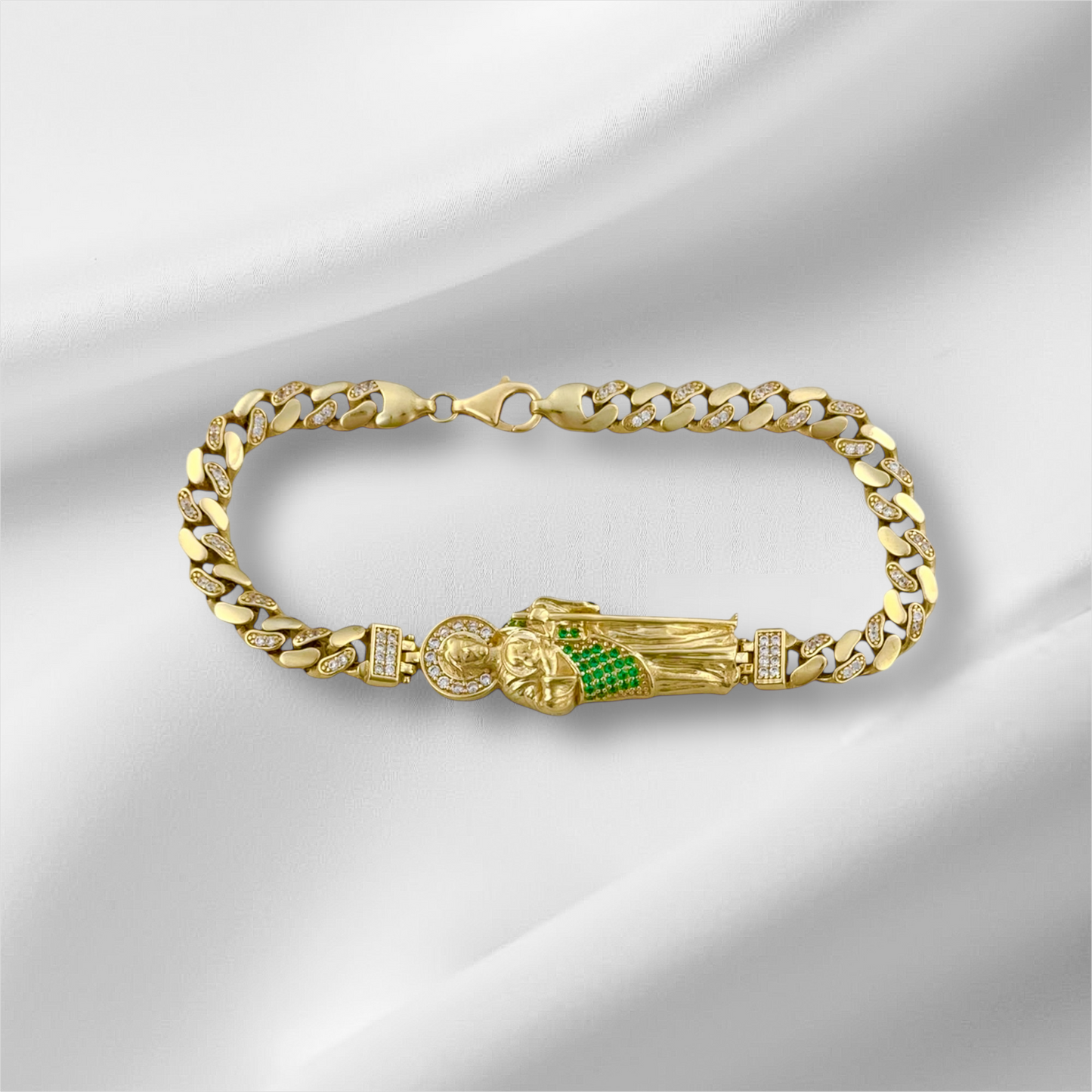SANJUDAS TADEO BRACELET WITH 10K GOLD B CHAIN