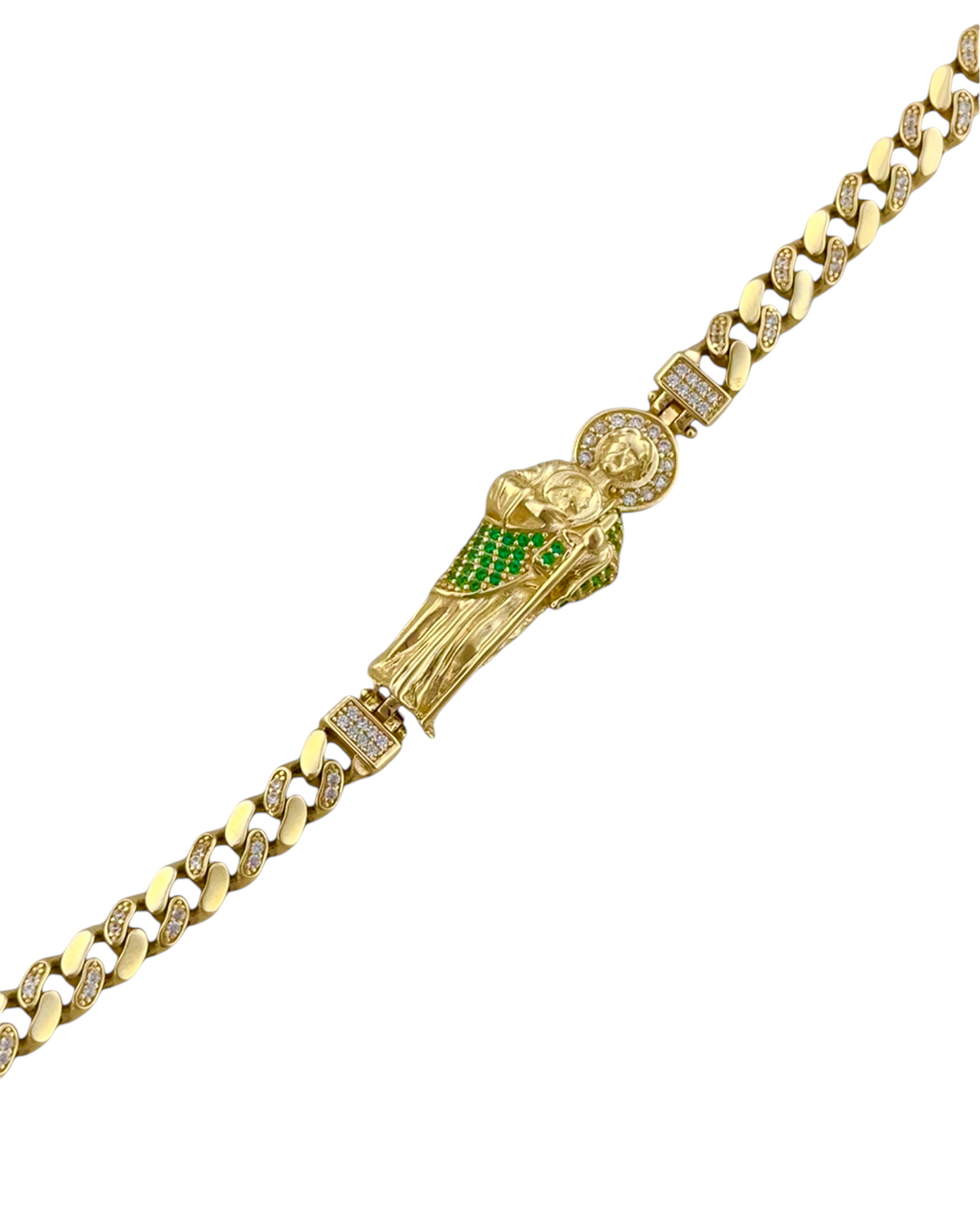 SANJUDAS TADEO BRACELET WITH 10K GOLD B CHAIN