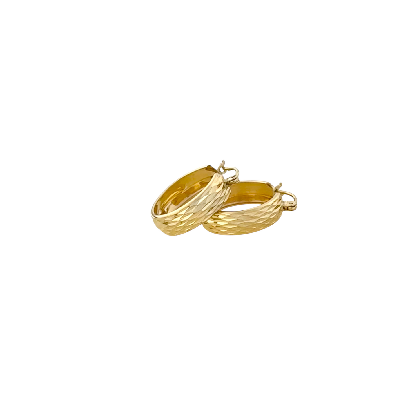 ARRACADA ANCHA DAIMANTADA ROMBO ORO 14K