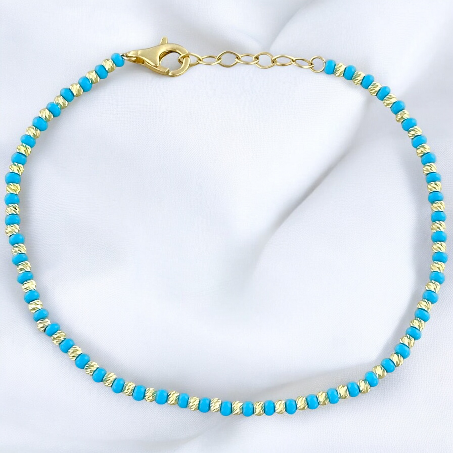 PULSERA TURQUESA ORO 10K