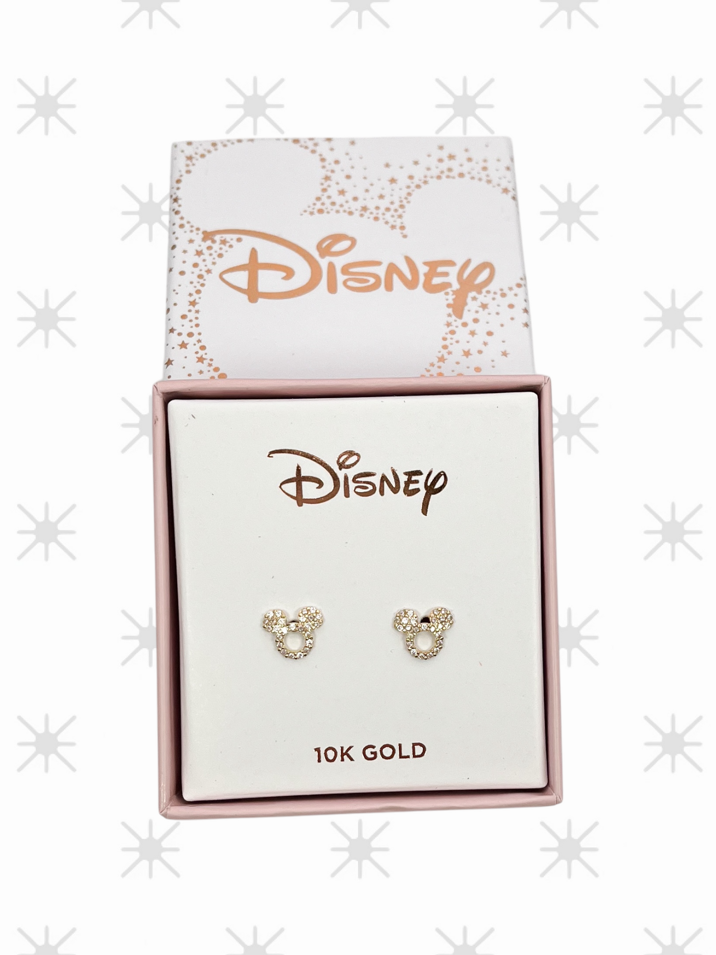 BROQUEL MICKEY ZIRCONIA PAVE DISNEY ORO 10K