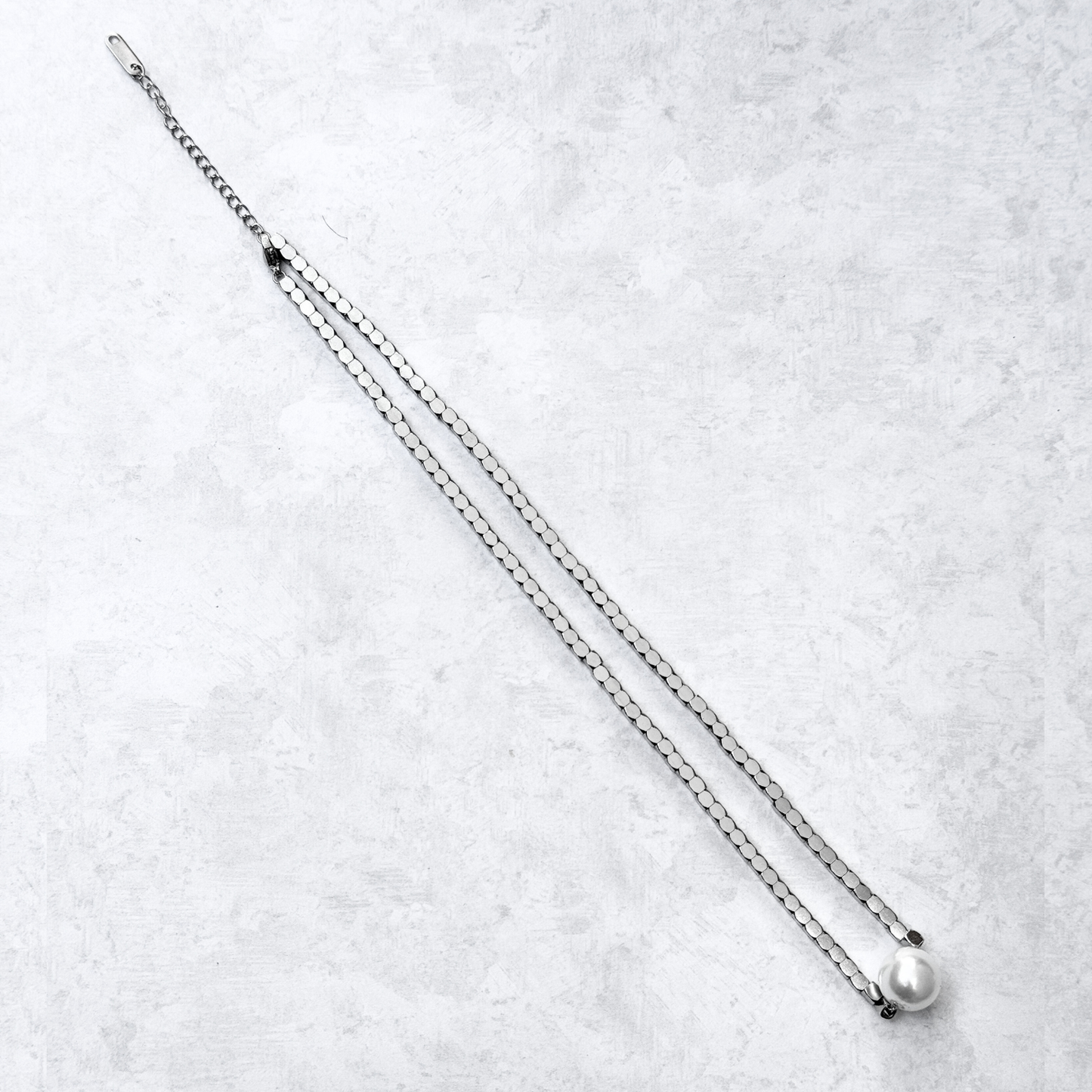 GARGANTILLA PERLA ACERO