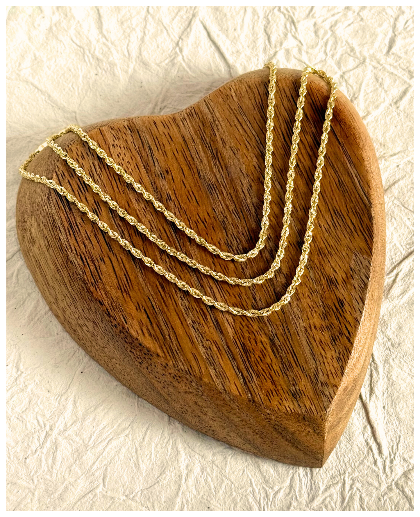 10K GOLD CUT ROPE CHAIN 