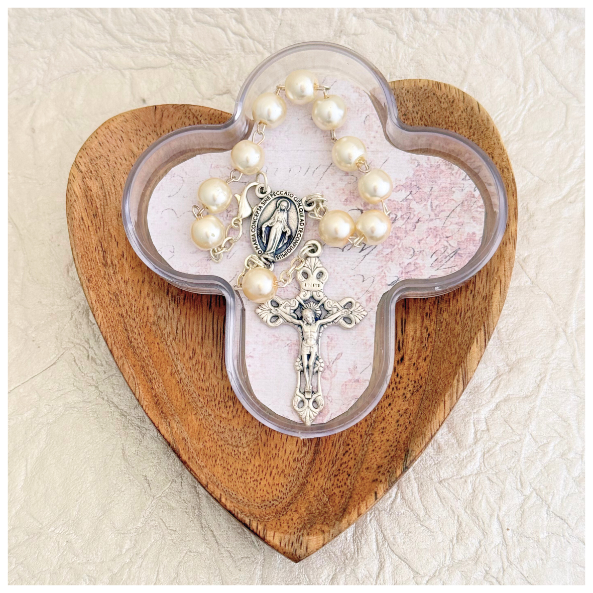 DECENARIO  PERLA VIRGEN MILAGROSA