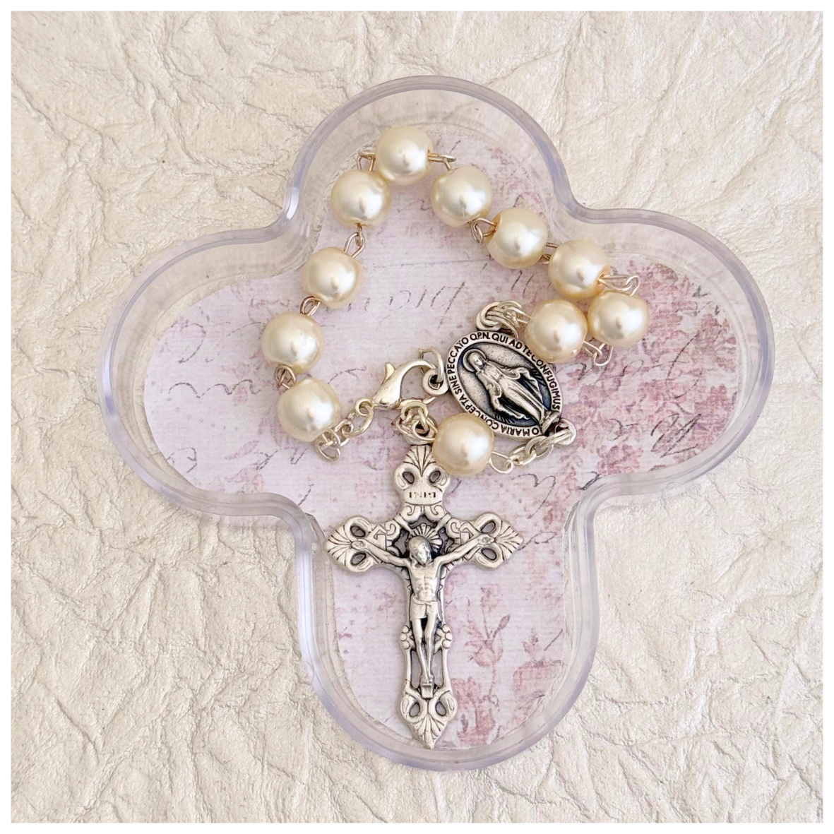 DECENARIO  PERLA VIRGEN MILAGROSA