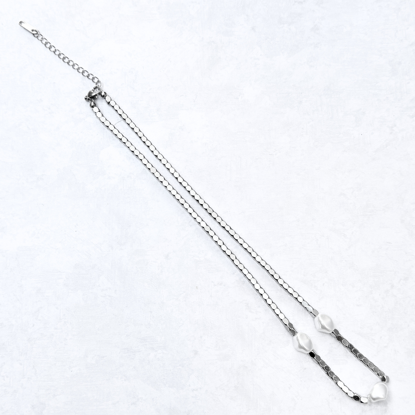 GARGANTILLA PERLA ACERO