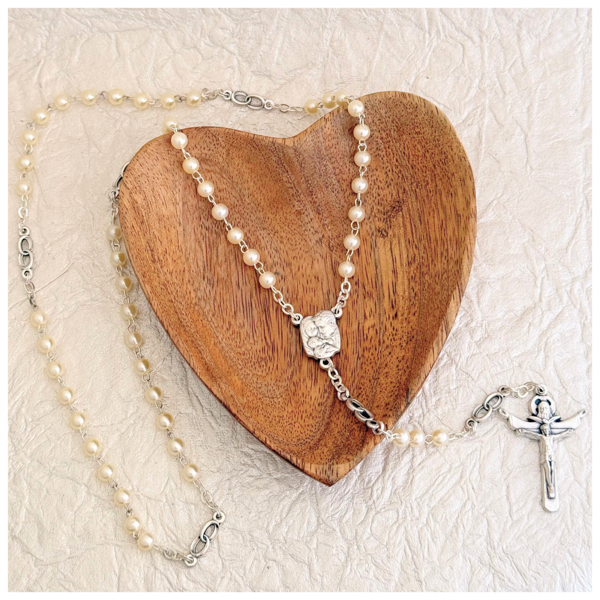 ROSARIO SAGRADA FAMILIA PERLA BODA