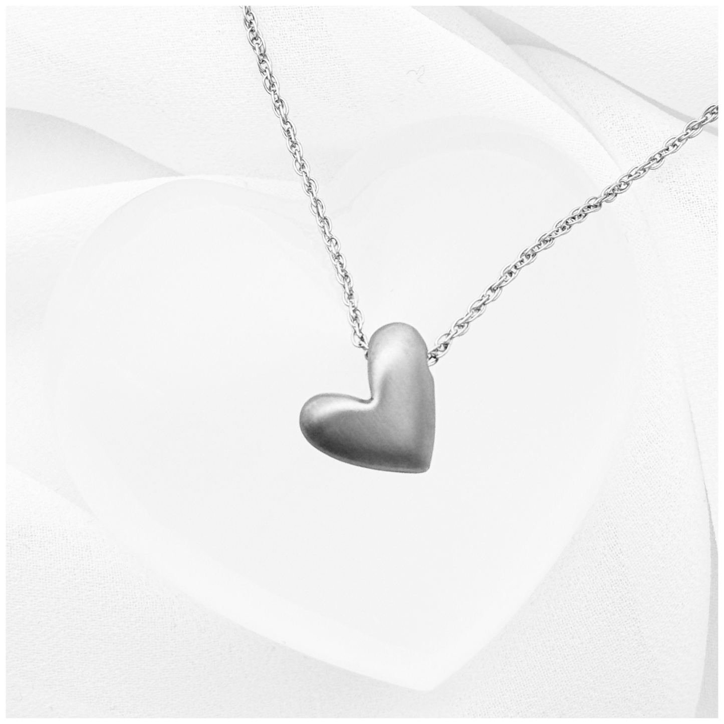 GARGANTILLA CORAZON MATE ACERO