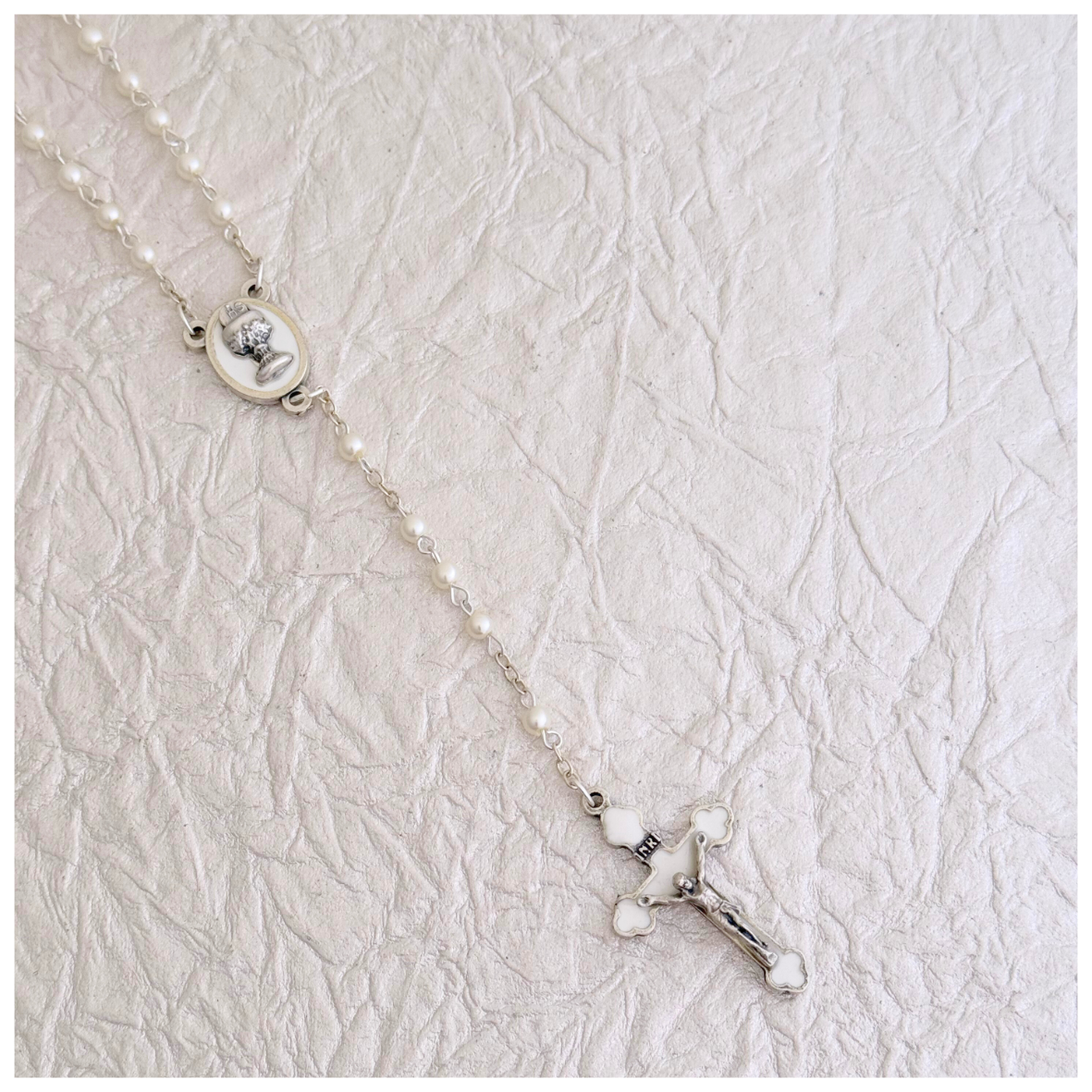 ROSARIO PERLA MEDALLA PRIMERA COMUNION