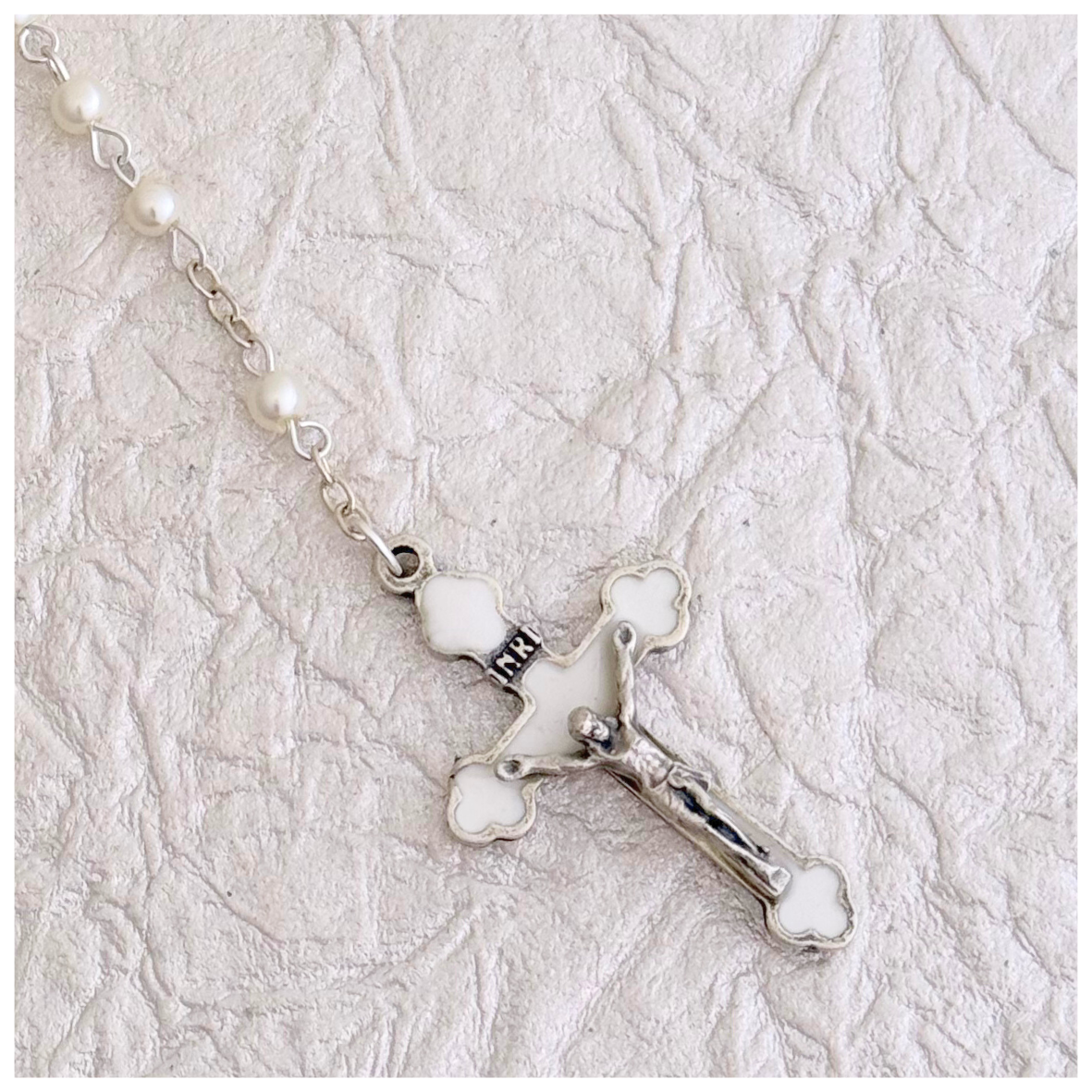 ROSARIO PERLA Y MEDALLA PRIMERA COMUNION