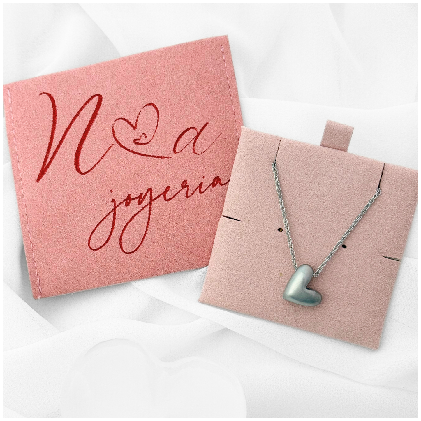 GARGANTILLA CORAZON MATE ACERO