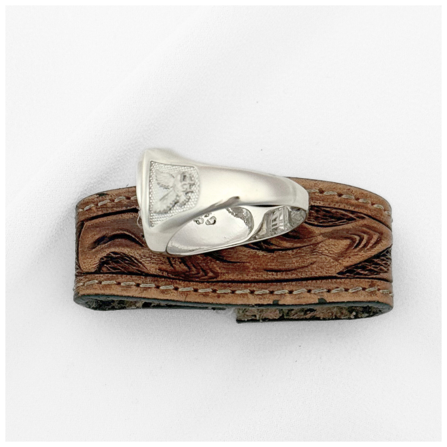 ANILLO HERRADURA CABALLO CIRCONIAS PLATA .925 RODIO