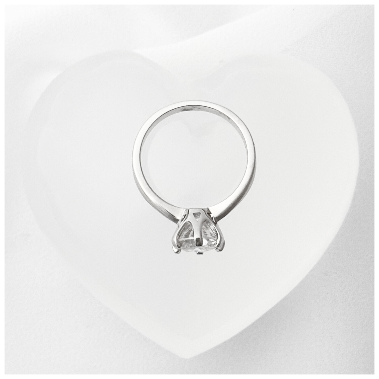 ANILLO SOLITARIO PLATA .925 RODIO