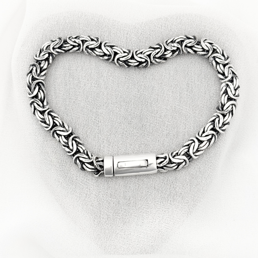 PULSERA BALI HOMBRE PLATA .925 RODIO