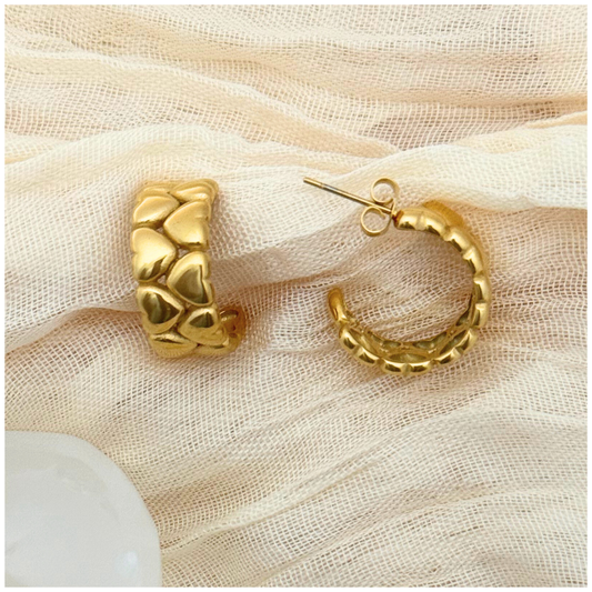 ARETE CORAZON ACERO DORADO