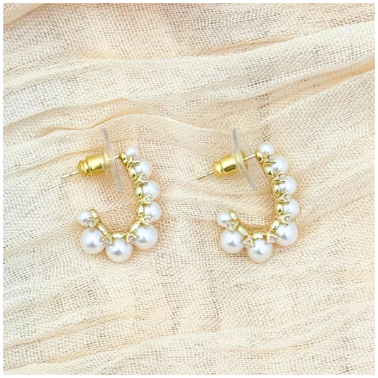 ARETE EN LINEA PERLA ORO LAMINADO