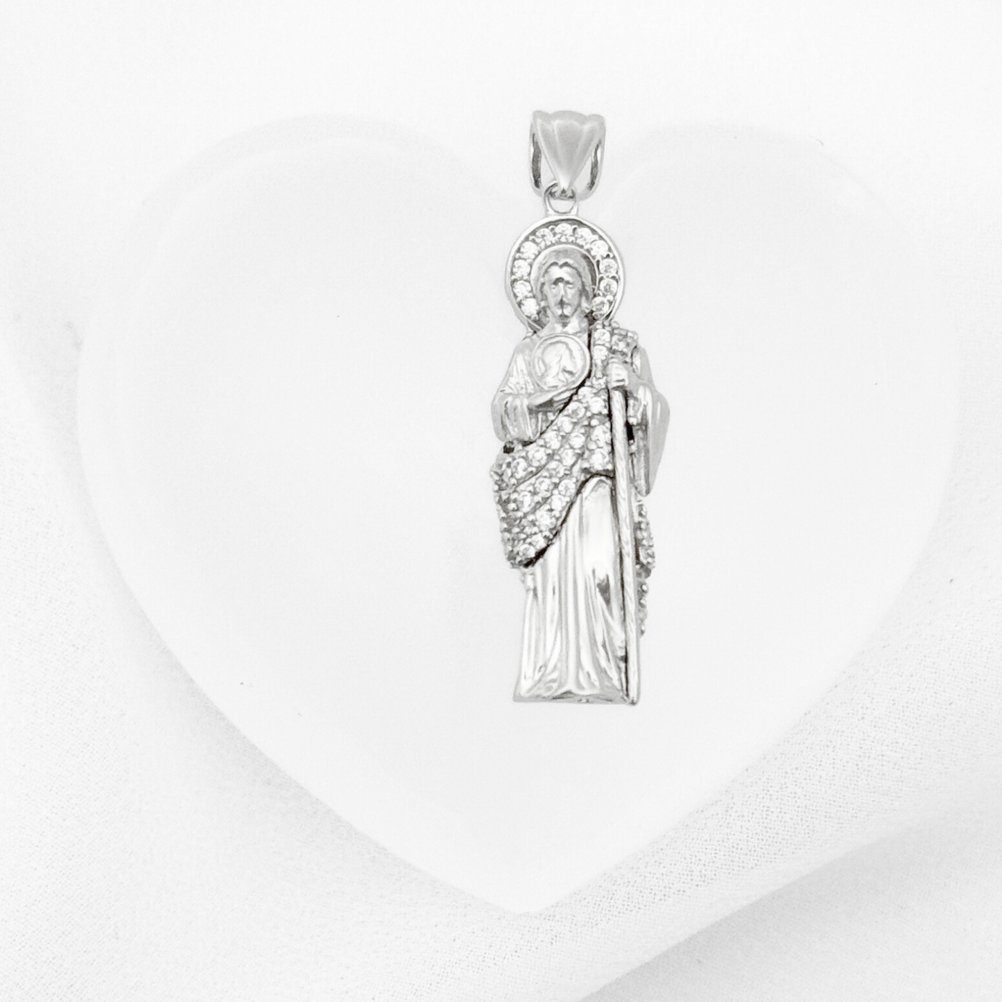 DIJE SAN JUDAS TADEO PLATA .925 RODIO