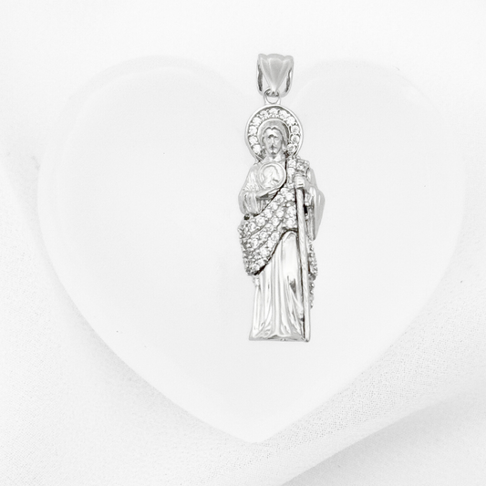 DIJE SAN JUDAS TADEO PLATA .925 RODIO