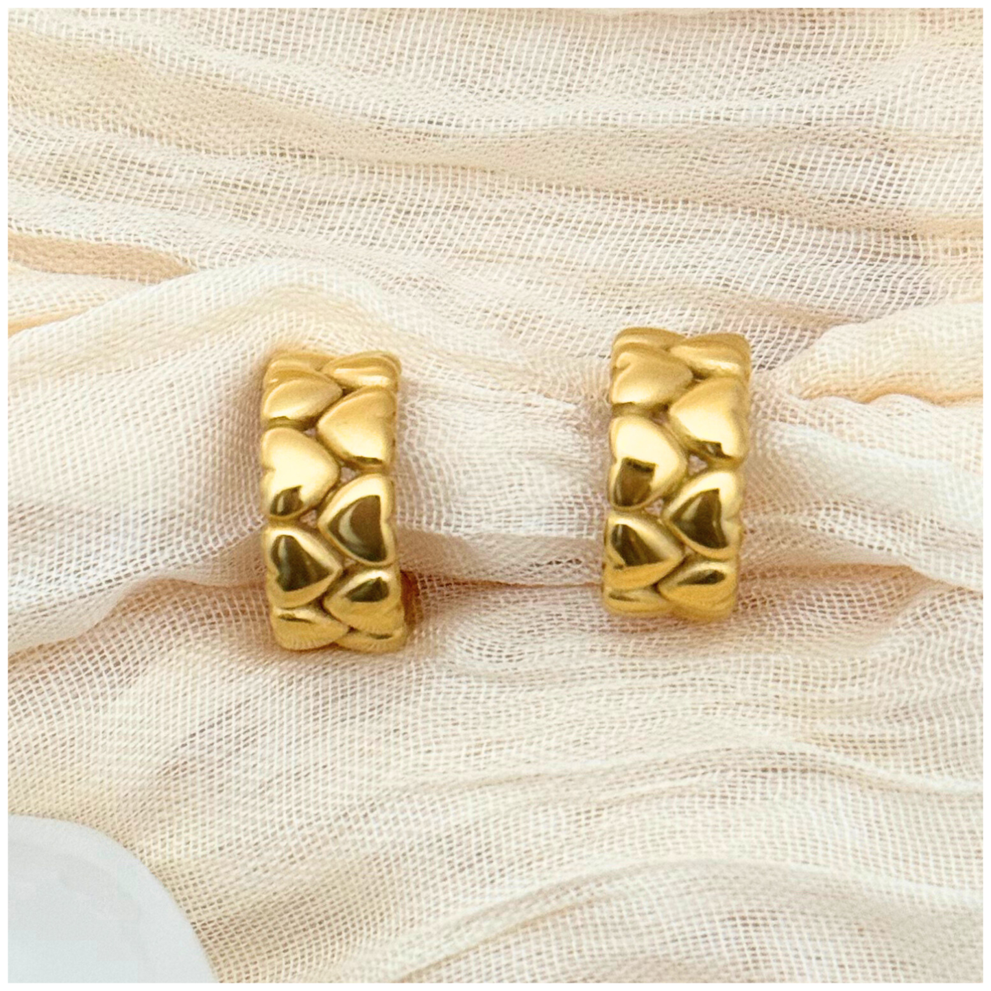 ARETE CORAZON ACERO DORADO