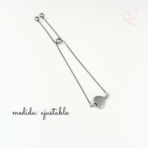 PULSERA ACERO CORAZON