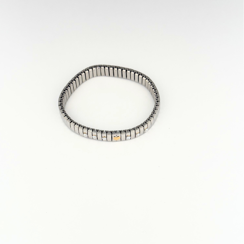 PULSERA CORAZON PERLA ACERO