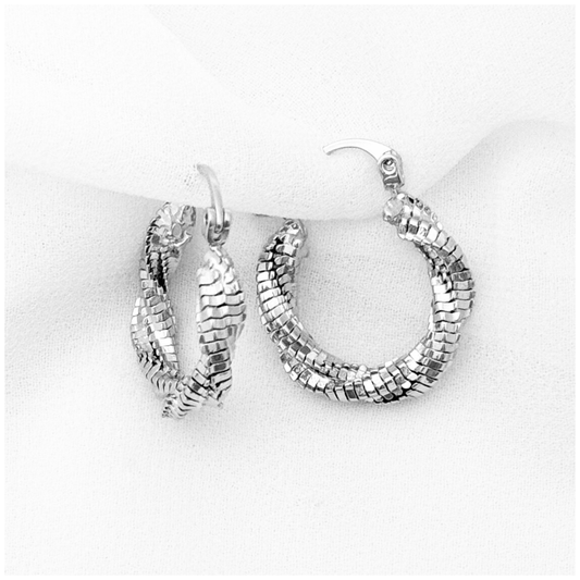 ARETE CADENA DIAMANTADA BLANCO CHAPA