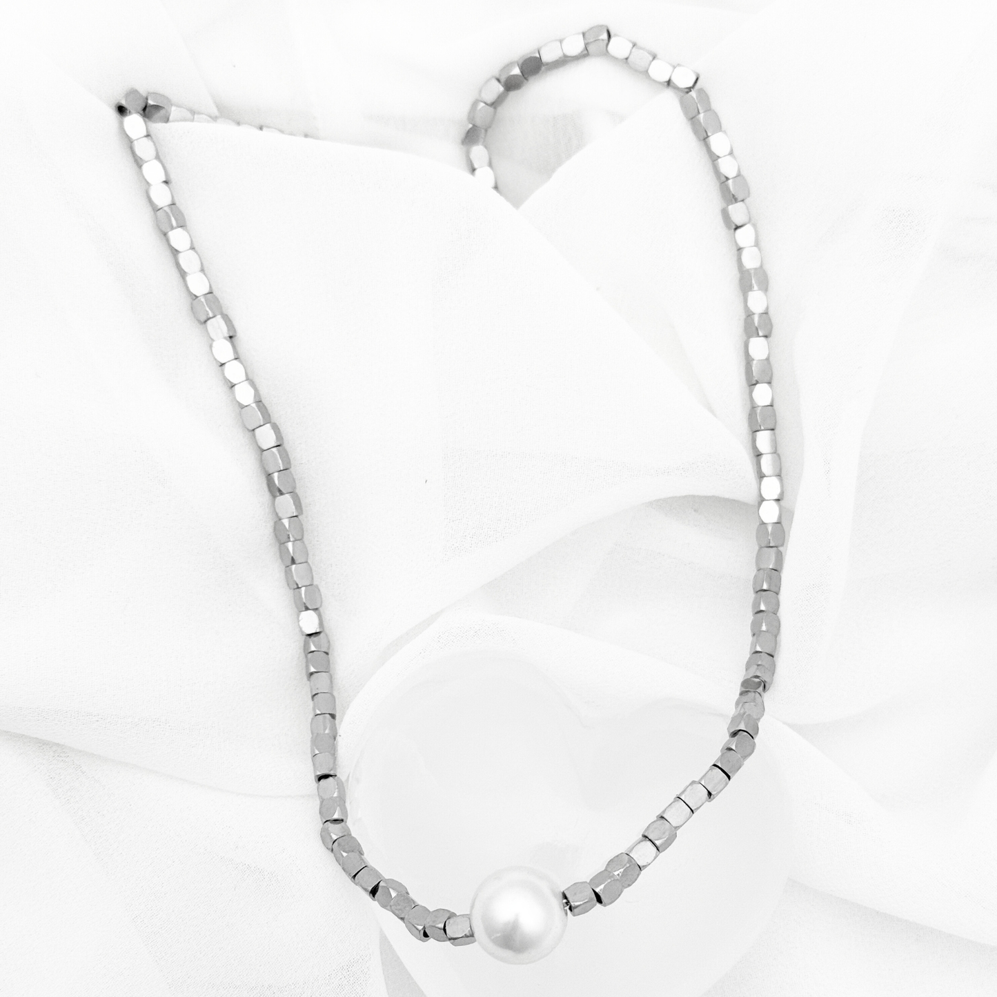 GARGANTILLA PERLA ACERO