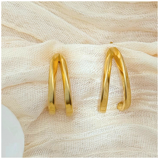 ARETE DOS BARRAS MEDIO ACERO DORADO