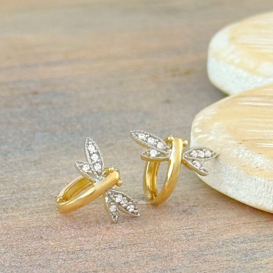 HUGIE LIBELULA ORO 14K