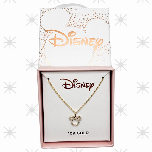 COLLAR MICKEY SILUETA DISNEY ORO 10K