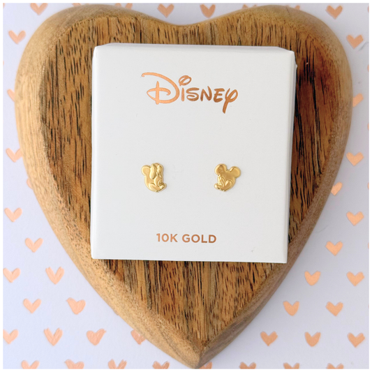 MINNIE AND MICKEY KISS DISNEY 10K GOLD BROOCH