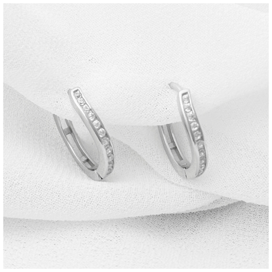 ARETE ARO CIRCONIAS PLATA .925 RODIO